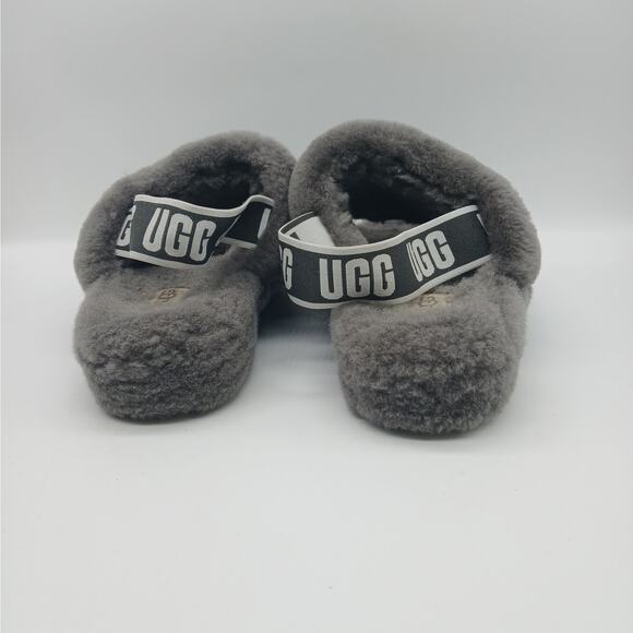 UGG Women's Slip on Fluff Yeah Slide Slipper Shoes Charcoal Gray Size 9 - Picture 4 of 9